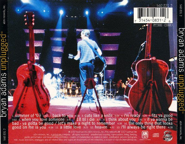 Bryan Adams – Unplugged (Used) (Mint Condition) CD