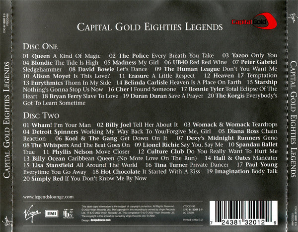 Various – Capital Gold Eighties Legends 2 Discs (Used) (Mint Condition) CD
