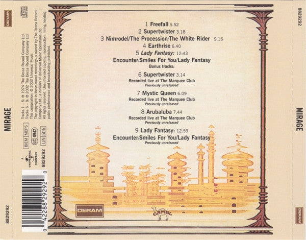Camel – Mirage (Used) (Mint Condition) CD
