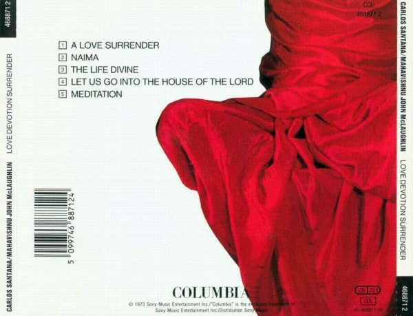 Carlos Santana / Mahavishnu John McLaughlin* – Love Devotion Surrender (Used) (Mint Condition) CD