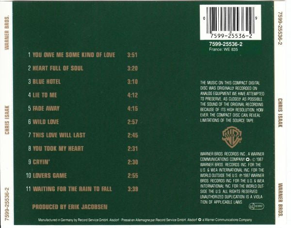 Chris Isaak – Chris Isaak (Used) (Mint Condition) CD
