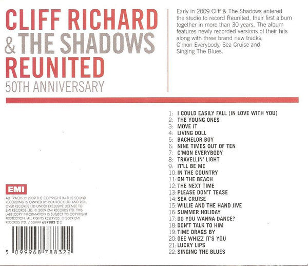 Cliff Richard & The Shadows – Reunited (50th Anniversary) (Used) (Mint Condition) CD