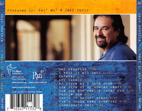Coco Montoya – I Want It All Back (Used) (Mint Condition) CD