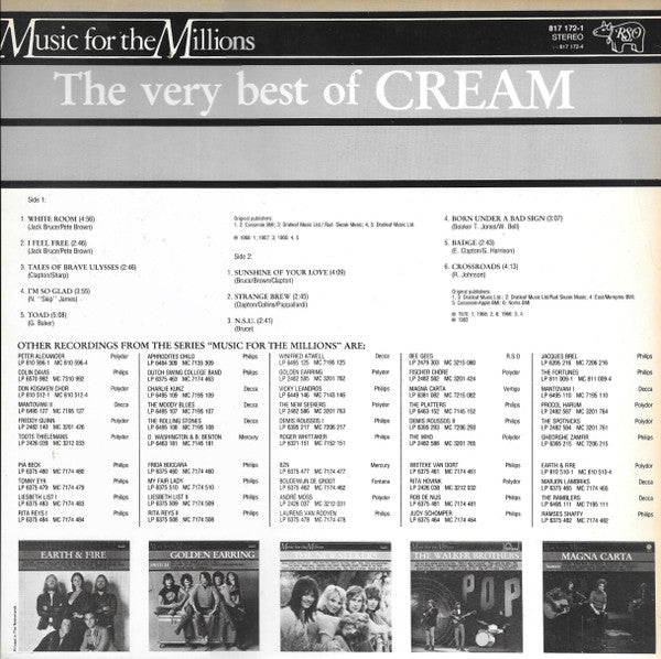 Cream (2) – The Very Best Of Cream (Used) (Mint Condition) - Vinyl