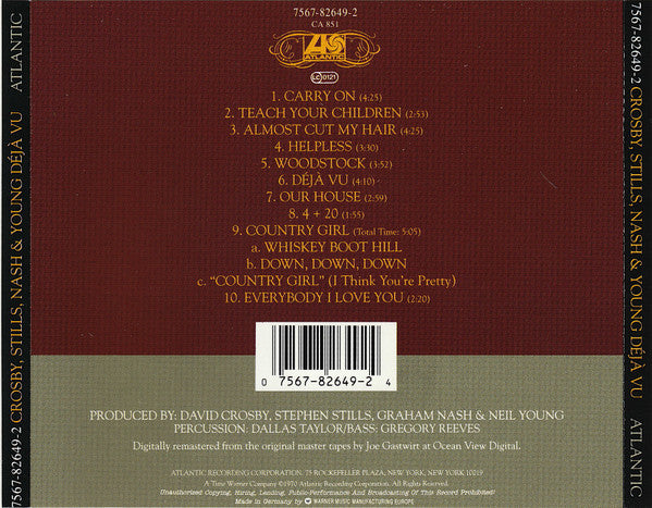 Crosby, Stills, Nash & Young – Déjà Vu (Used) (Mint Condition) CD