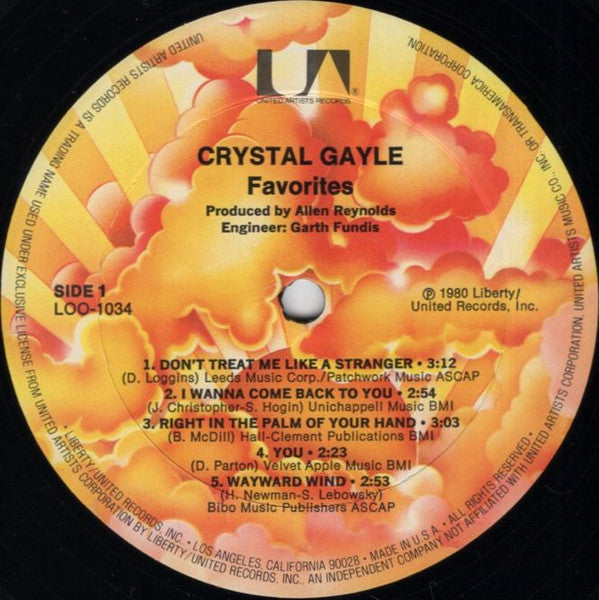 Crystal Gayle – Favorites  (Used) (Mint Condition)