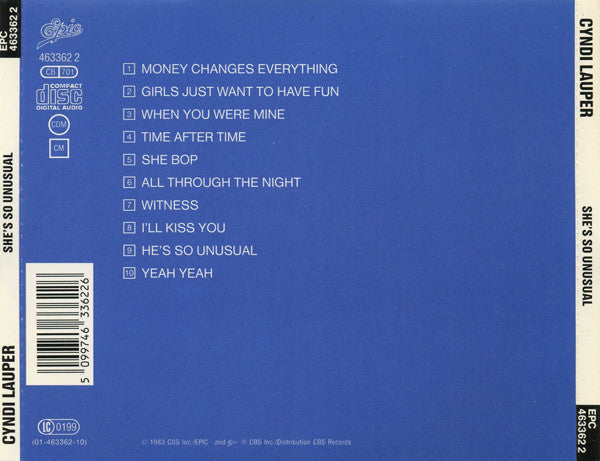 Cyndi Lauper – She's So Unusual (Used) (Mint Condition) - CD