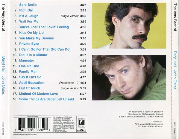 Daryl Hall John Oates* – The Very Best Of (Used) (Mint Condition) CD