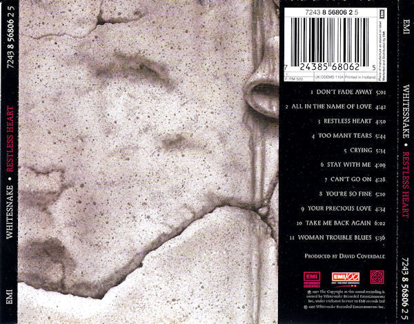 David Coverdale & Whitesnake – Restless Heart (Used) (Mint Condition) CD