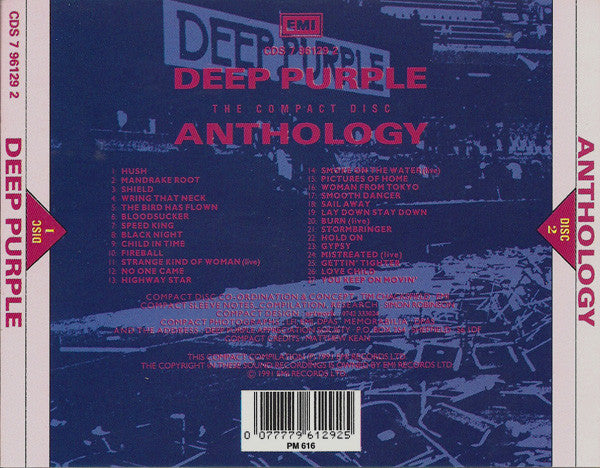 Deep Purple - The Compact Disc Anthology (Used) (Mint Condition) - CD