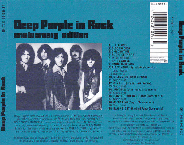 Deep Purple – In Rock (Used) (Mint Condition) - CD