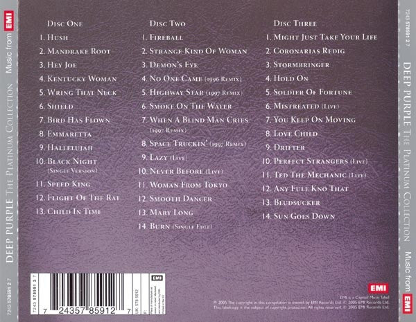 Deep Purple – The Platinum Collection 3 Discs (Used) (Mint Condition) CD