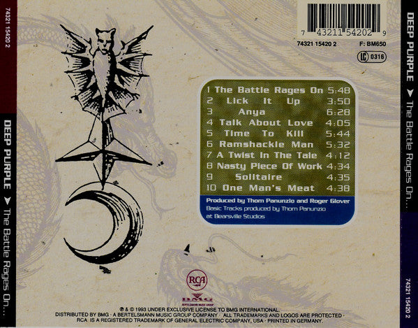 Deep Purple – The Battle Rages On... (Used) (Mint Condition) CD