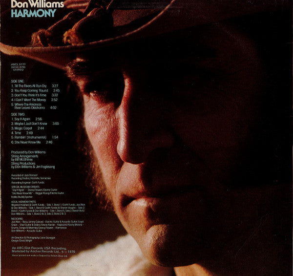 Don Williams (2) – Harmony (Used) (Mint Condition)
