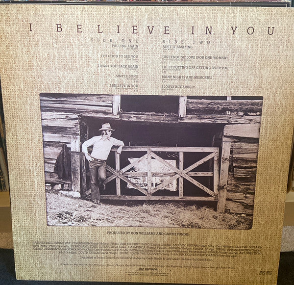 Don Williams (2) – I Believe In You (Used) (Mint Condition) Vinyl