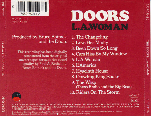 Doors* – L.A. Woman - (Used) (Mint Condition) CD