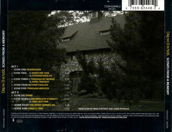 Dream Theater – Metropolis Pt. 2: Scenes From A Memory (Used) (Mint Condition) CD