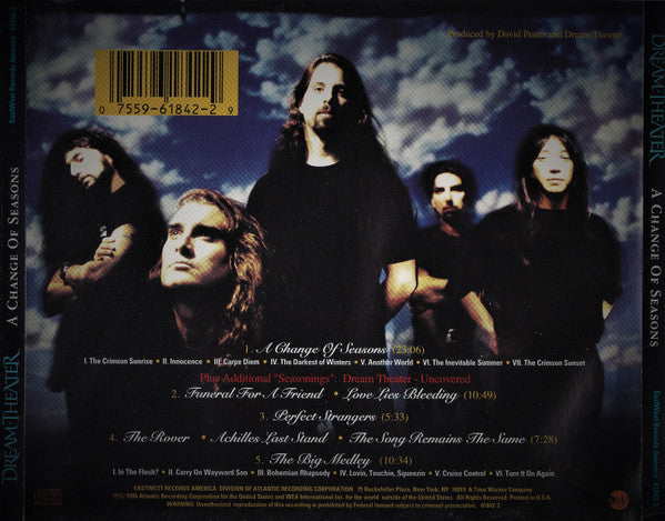 Dream Theater – A Change Of Seasons (Used) (Mint Condition) CD