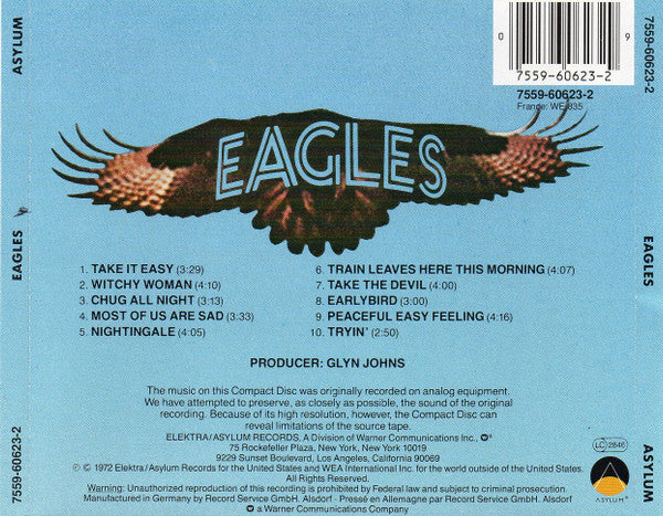Eagles – Eagles (Used) (Mint Condition) CD