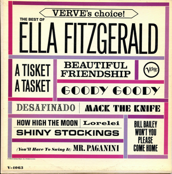 Ella Fitzgerald – The Best Of Ella Fitzgerald (Used) (Mint Condition) - Vinyl