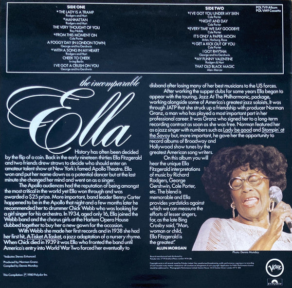 Ella Fitzgerald – The Incomparable Ella (Used) (Mint Condition)