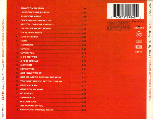 Elvis* – Always On My Mind (The Ultimate Love Songs Collection) (Used) (Mint Condition)