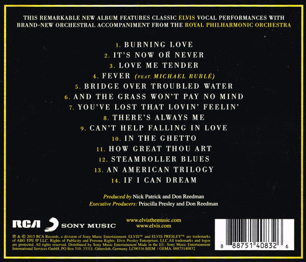 Elvis Presley With The Royal Philharmonic Orchestra – If I Can Dream (Used) (Mint Condition) CD