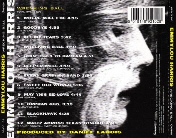 Emmylou Harris – Wrecking Ball (Used) (Mint Condition) CD