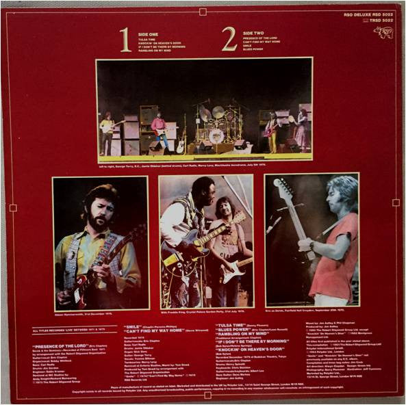 Eric Clapton – Timepieces Vol. II - 'Live' In The Seventies (Used)(Mint Condition) Vinyl