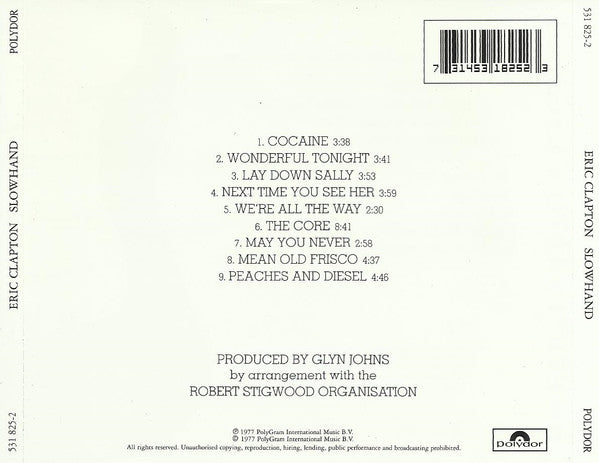 Eric Clapton – Slowhand (Used) (Mint Condition) CD