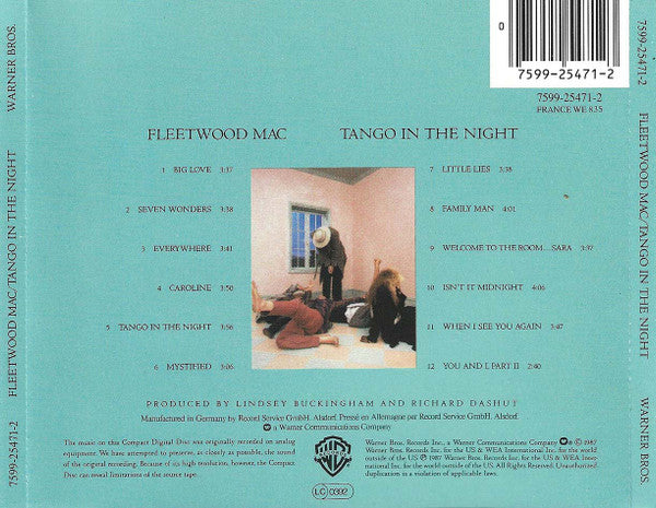 Fleetwood Mac - Tango In The Night  (Used) (Mint Condition) CD
