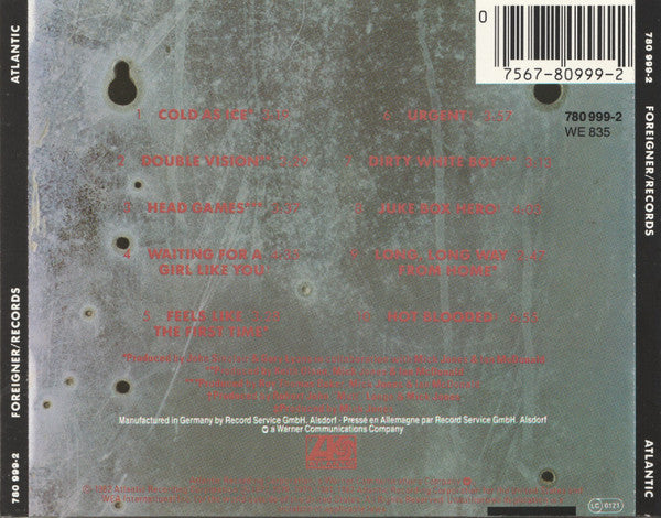 Foreigner – Records (Used)(Mint Condition) CD