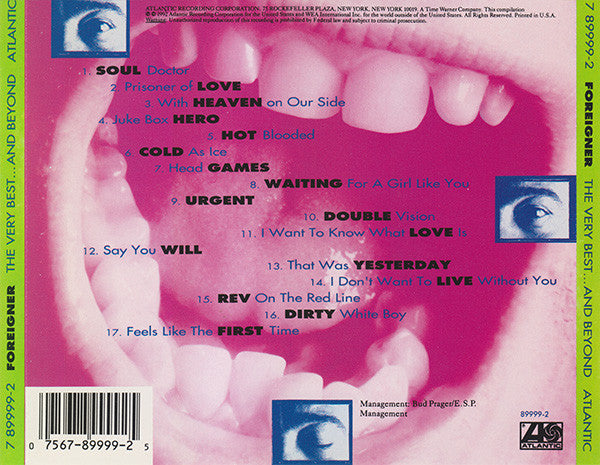 Foreigner – The Very Best...And Beyond (Used) (Mint Condition) CD