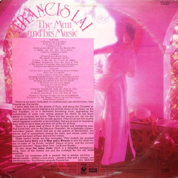 Francis Lai – The Man And His Music (Used) (Mint Condition) Vinyl