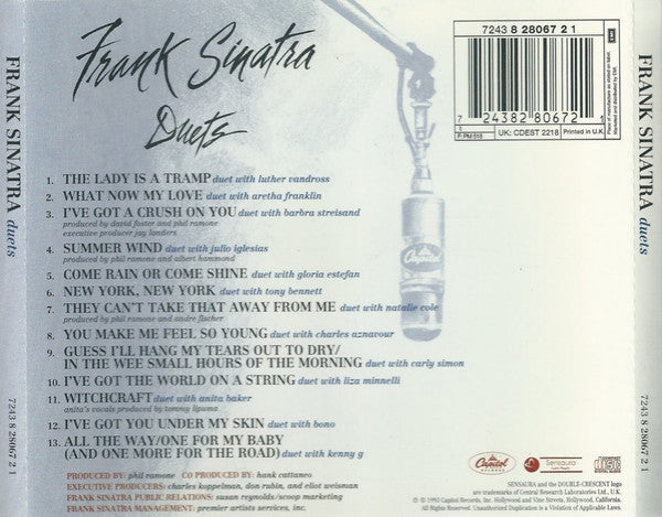 Frank Sinatra – Duets (Used) (Mint Condition) CD