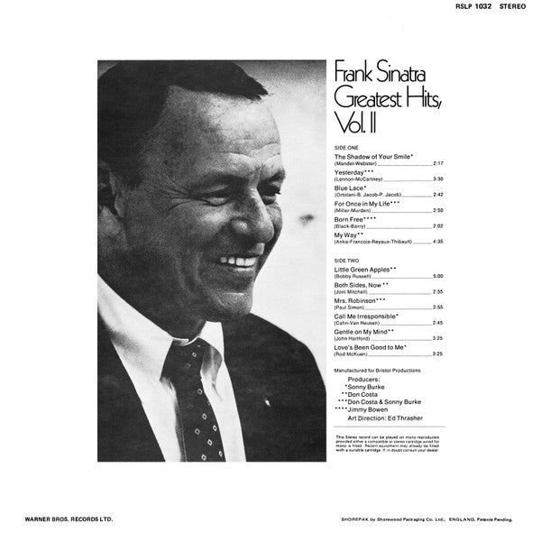 Frank Sinatra – Greatest Hits, Vol. II (Used) (Mint Condition)