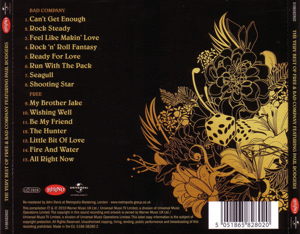 Free & Bad Company (3) & Paul Rodgers – The Very Best Of Free & Bad Company Featuring Paul Rodgers (Used) (Mint Condition)