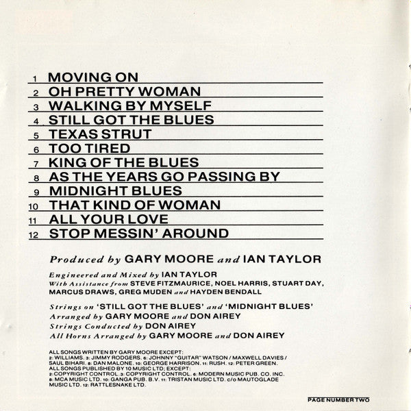 Gary Moore - Still Got The Blues (Used) (Mint Condition) CD