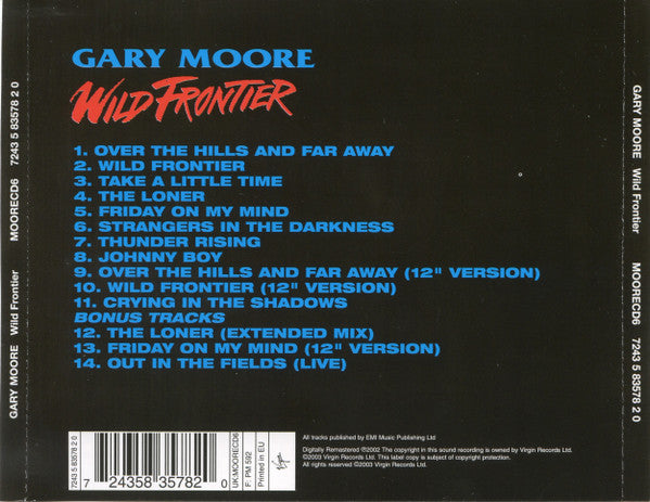 Gary Moore – Wild Frontier (Used) (Mint Condition) CD