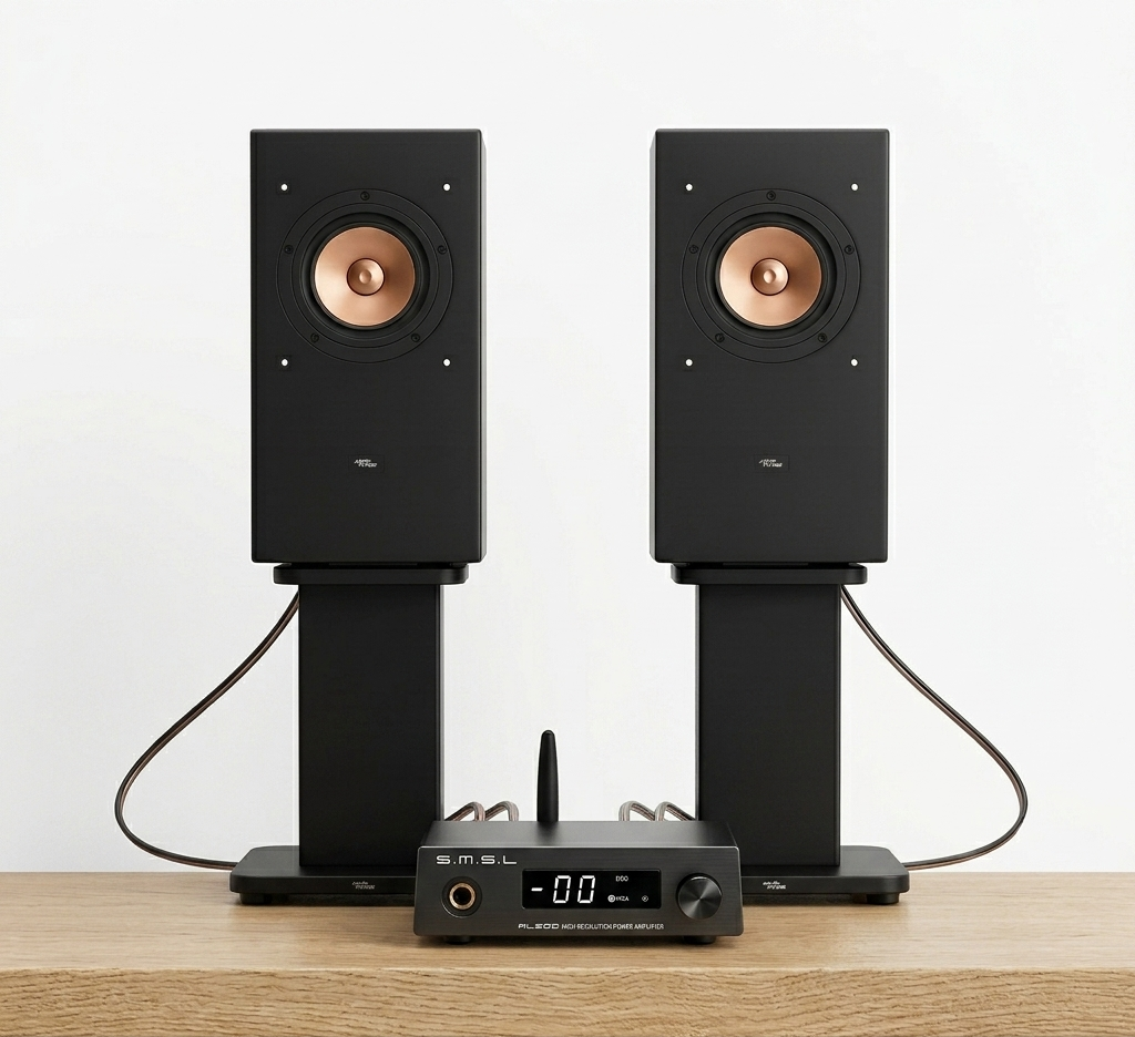 Audiophonic PHONIC-P11 110mm Full Range Passive Speaker + S.M.S.L AL200 Power Amplifier