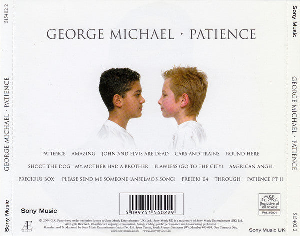George Michael – Patience (Used) (Mint Condition) CD