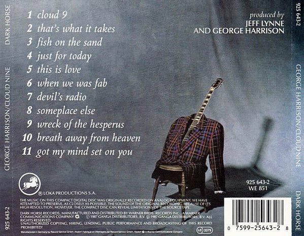 George Harrison – Cloud Nine (Used) (Mint Condition) CD