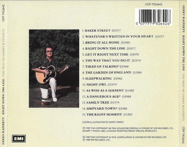 Gerry Rafferty – Right Down The Line (The Best Of Gerry Rafferty) (Used) (Mint Condition) CD