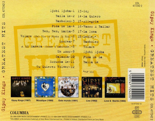 Gipsy Kings – Greatest Hits (Used) (Mint Condition) CD