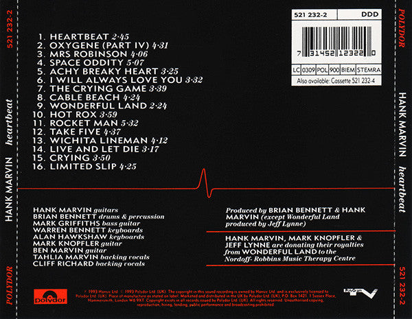 Hank Marvin – Heartbeat (Used) (Mint Condition) CD