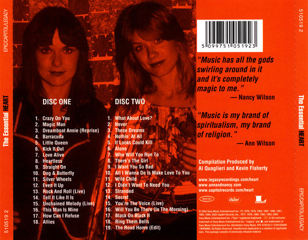 Heart – The Essential Heart 2 Discs (Used) (Mint Condition)