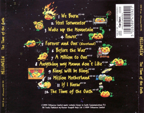 Helloween – The Time Of The Oath (Used) (Mint Condition) CD