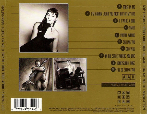 Holly Cole Trio – Blame It On My Youth - (Used) (Mint Condition) CD