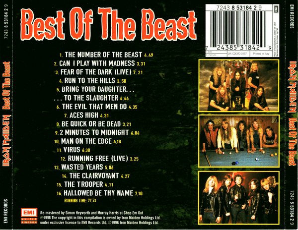 Iron Maiden – Best Of The Beast (Used) (Mint Condition) CD