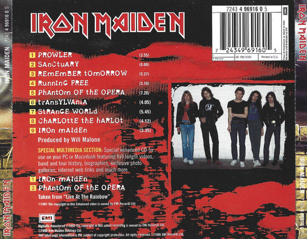 Iron Maiden – Iron Maiden (Used) (Mint Condition) CD